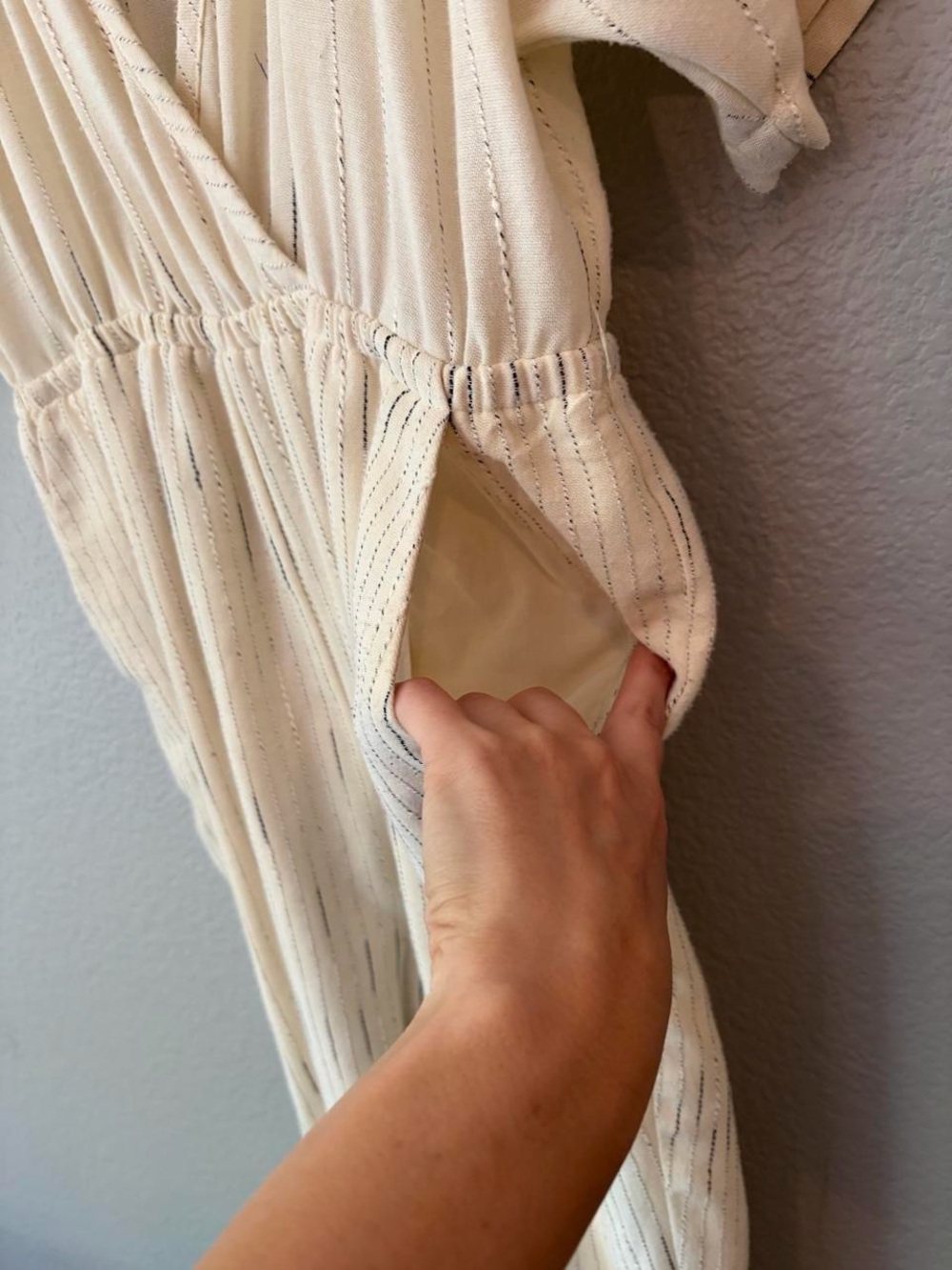 Anthropologie Featherbone Cream Jumpsuit - Picture 7 of 7